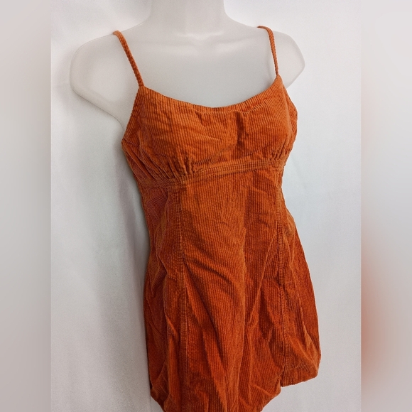 2/$30 WILD FABLE Orange Corduroy Dress (#670) - Picture 3 of 7